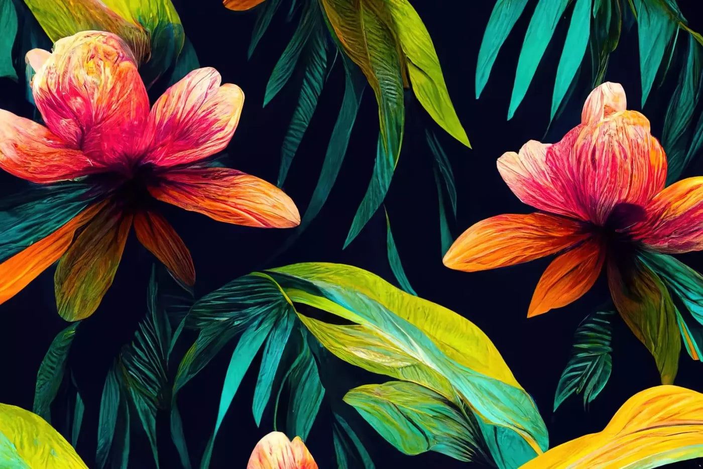 Jungle Blossoms 8’X5’ Ultracloth (96 X 60 Inch) Backdrop