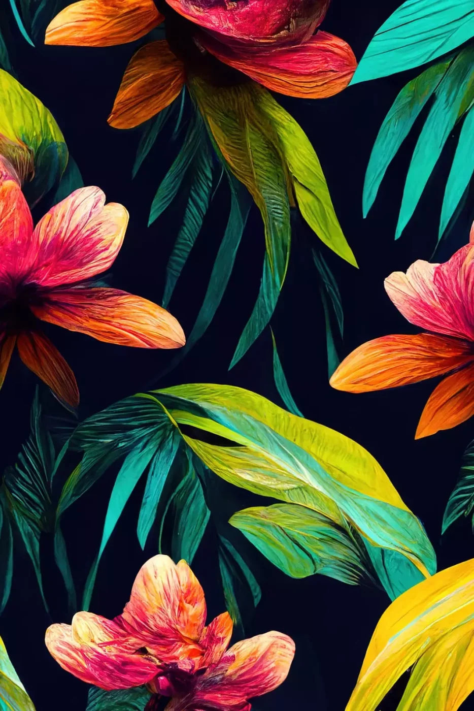 Jungle Blossoms Backdrop