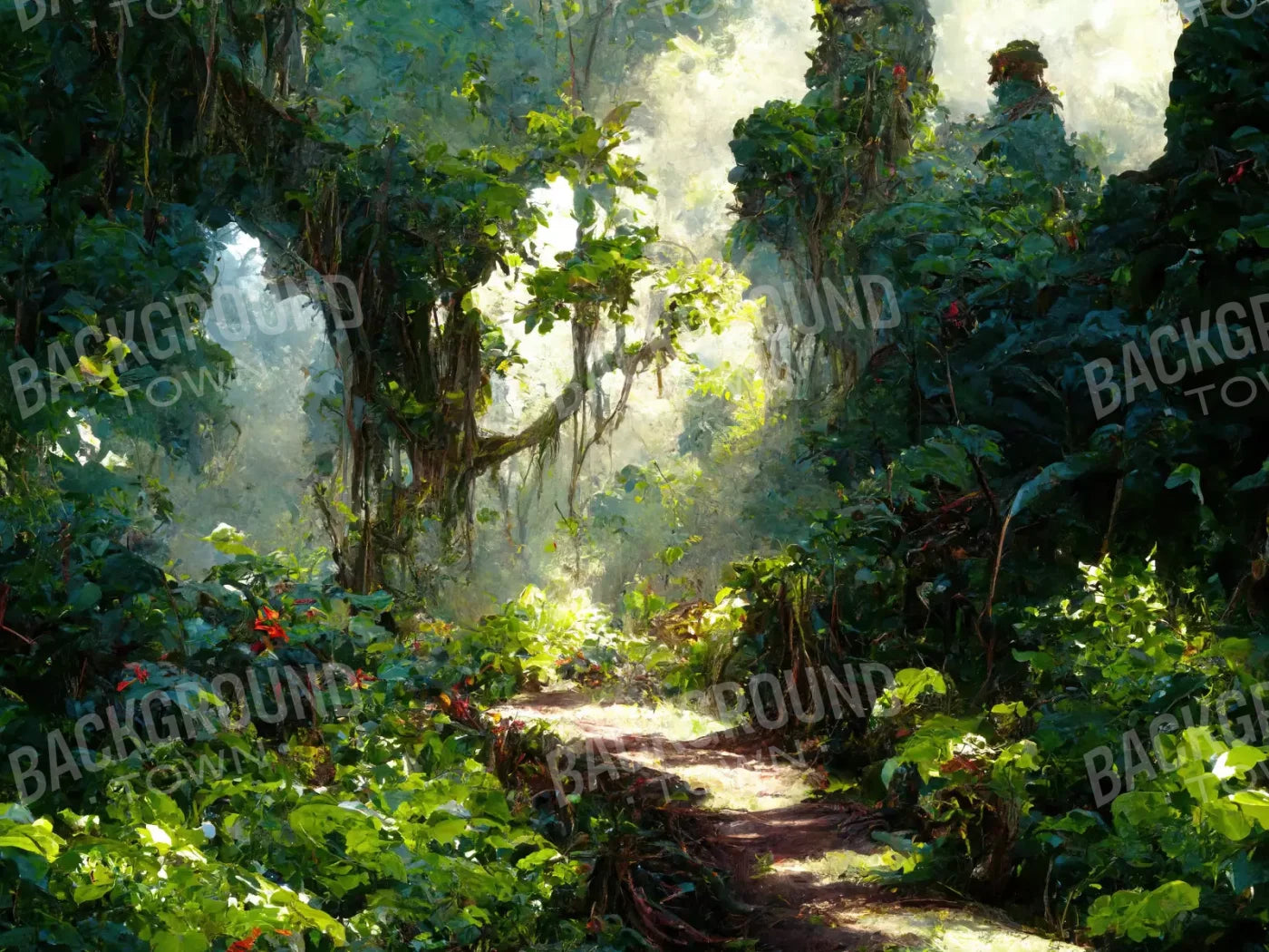 Jungle Fever Path 10’X8’ Fleece (120 X 96 Inch) Backdrop