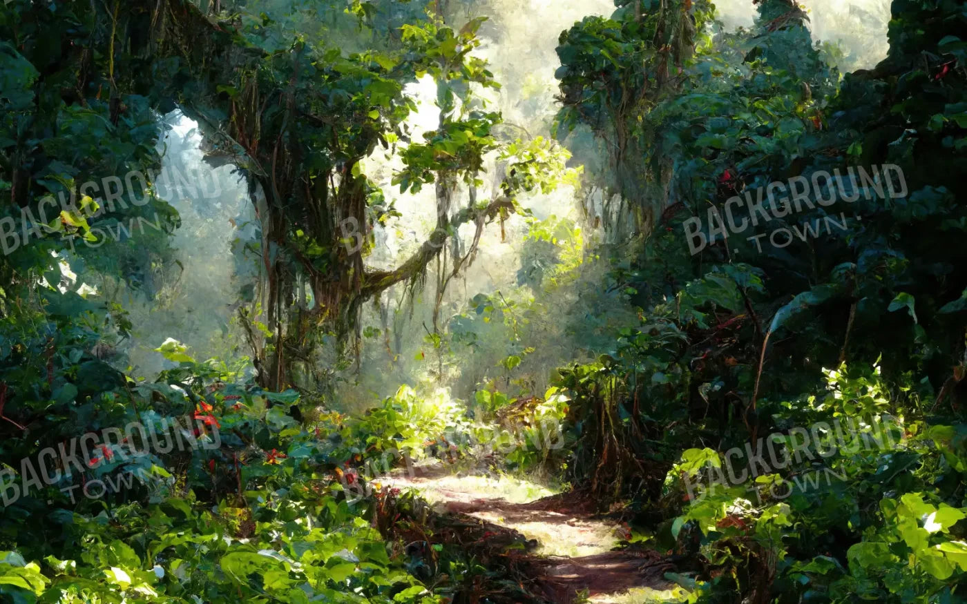 Jungle Fever Path 14’X9’ Ultracloth (168 X 108 Inch) Backdrop