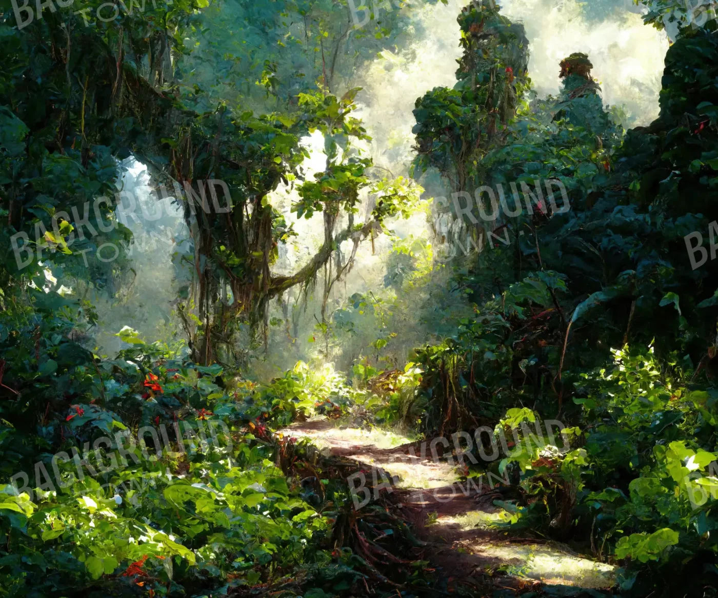 Jungle Fever Path 5’X4’2’ Fleece (60 X 50 Inch) Backdrop