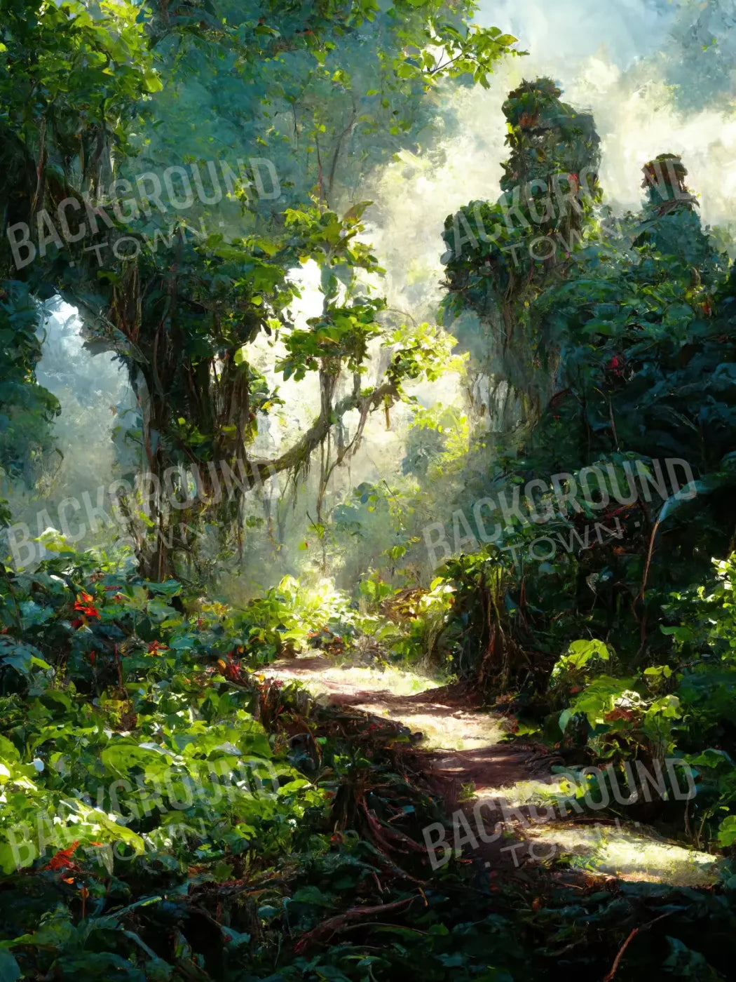 Jungle Fever Path 5’X6’8’ Fleece (60 X 80 Inch) Backdrop