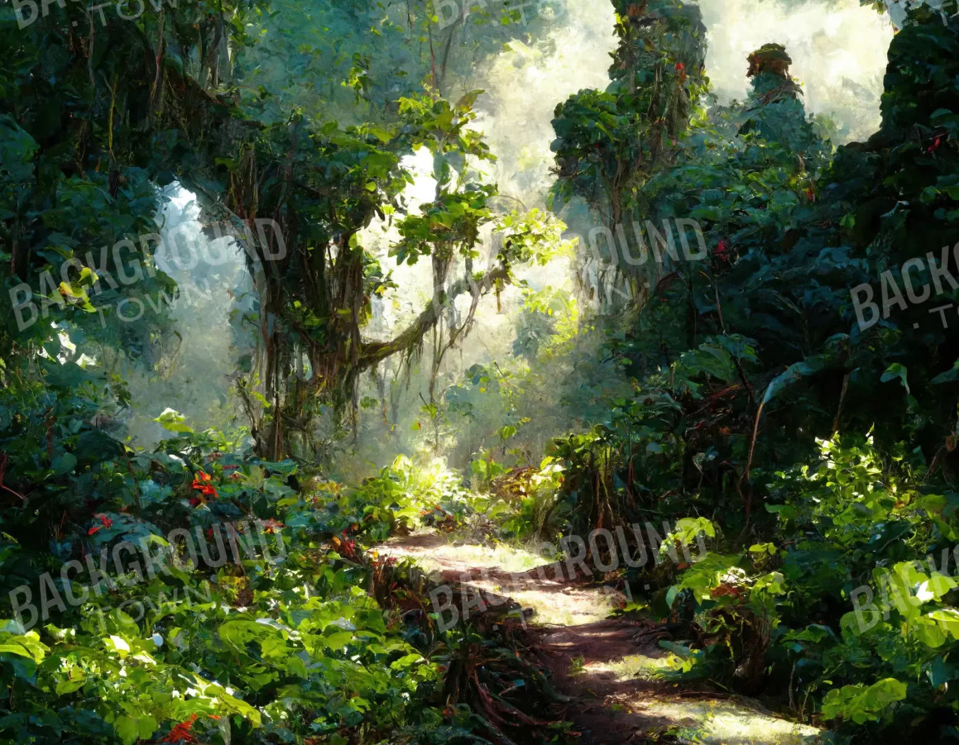 Jungle Fever Path 8’X6’ Fleece (96 X 72 Inch) Backdrop