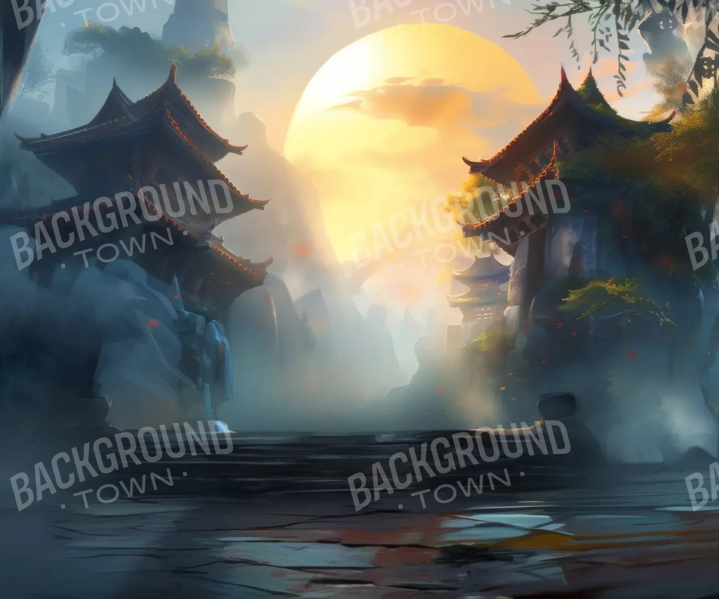KungFu Street 12’x10’ UltraCloth (144 x 120 inch) Backdrop