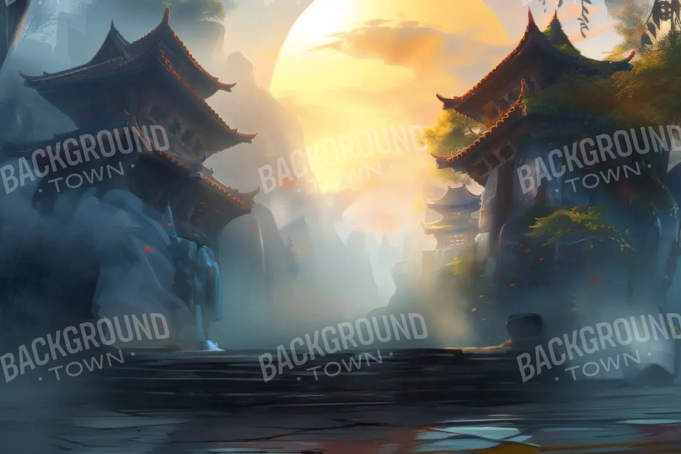 KungFu Street 12’x8’ UltraCloth (144 x 96 inch) Backdrop