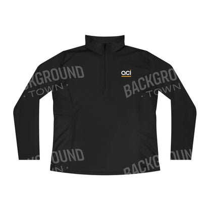 Ladies Quarter-Zip Pullover — Women’s ACI Logo Performance Jacket Black / XS Long-sleeve