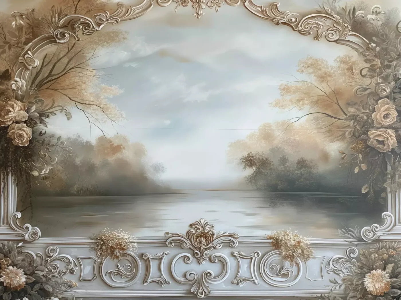 Lakeview Scenic 6’8X5’ Fleece (80 X 60 Inch) Backdrop