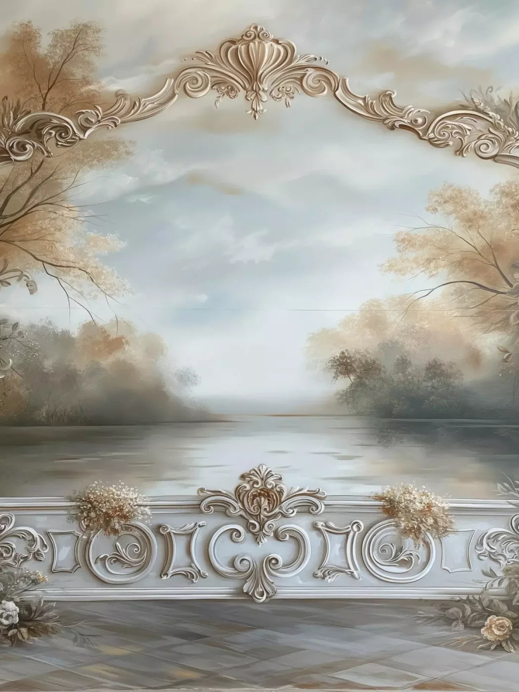 Lakeview Scenic 6’X8’ Fleece (72 X 96 Inch) Backdrop