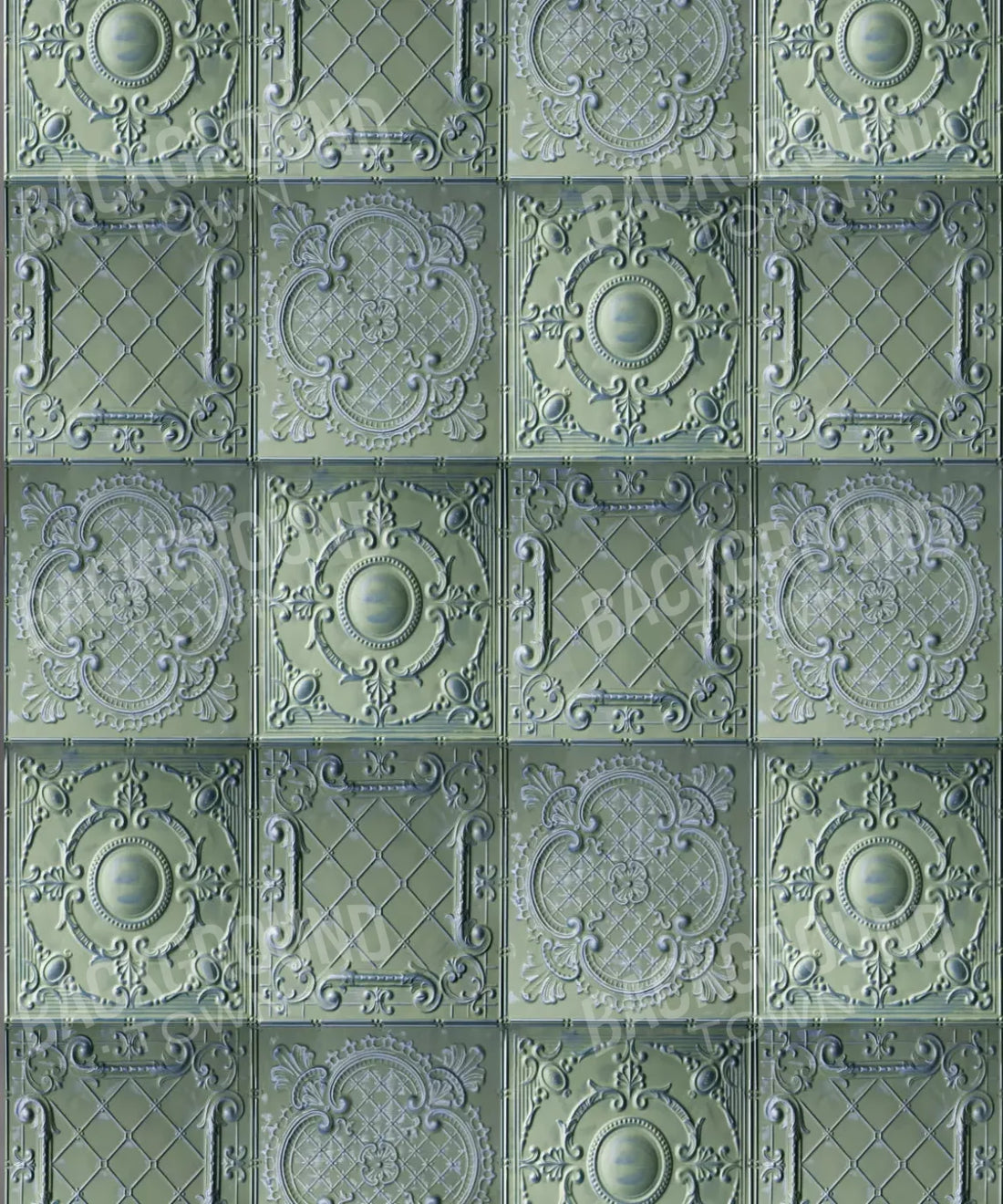 Victorian Green Steel and Metal Backdrop for Photography