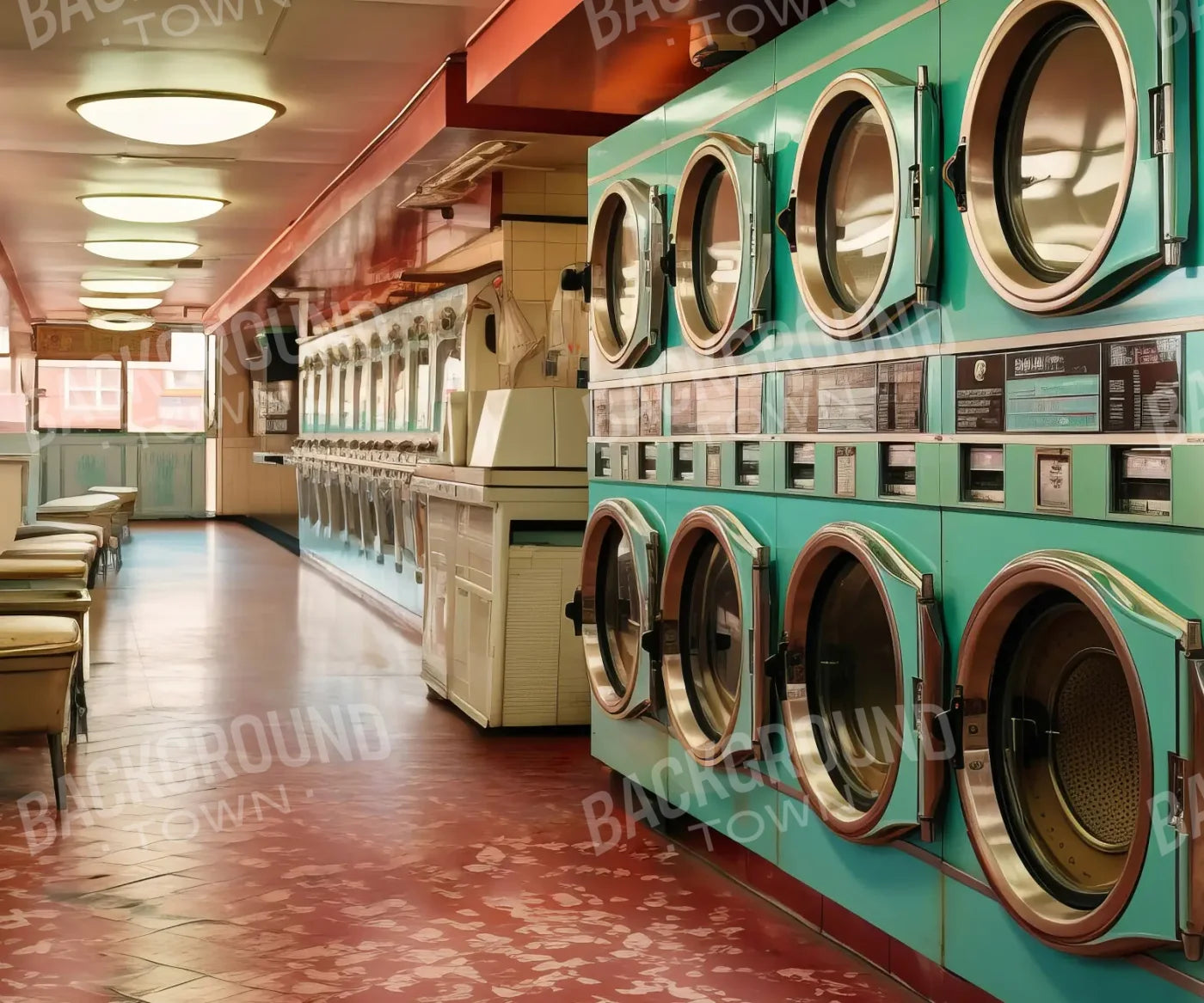 Laundromat 12’x10’ UltraCloth (144 x 120 inch) Backdrop