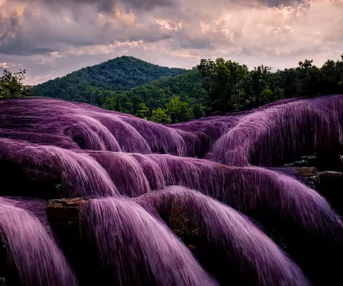 Lavendar Falls 5X42 Fleece ( 60 X 50 Inch ) Backdrop