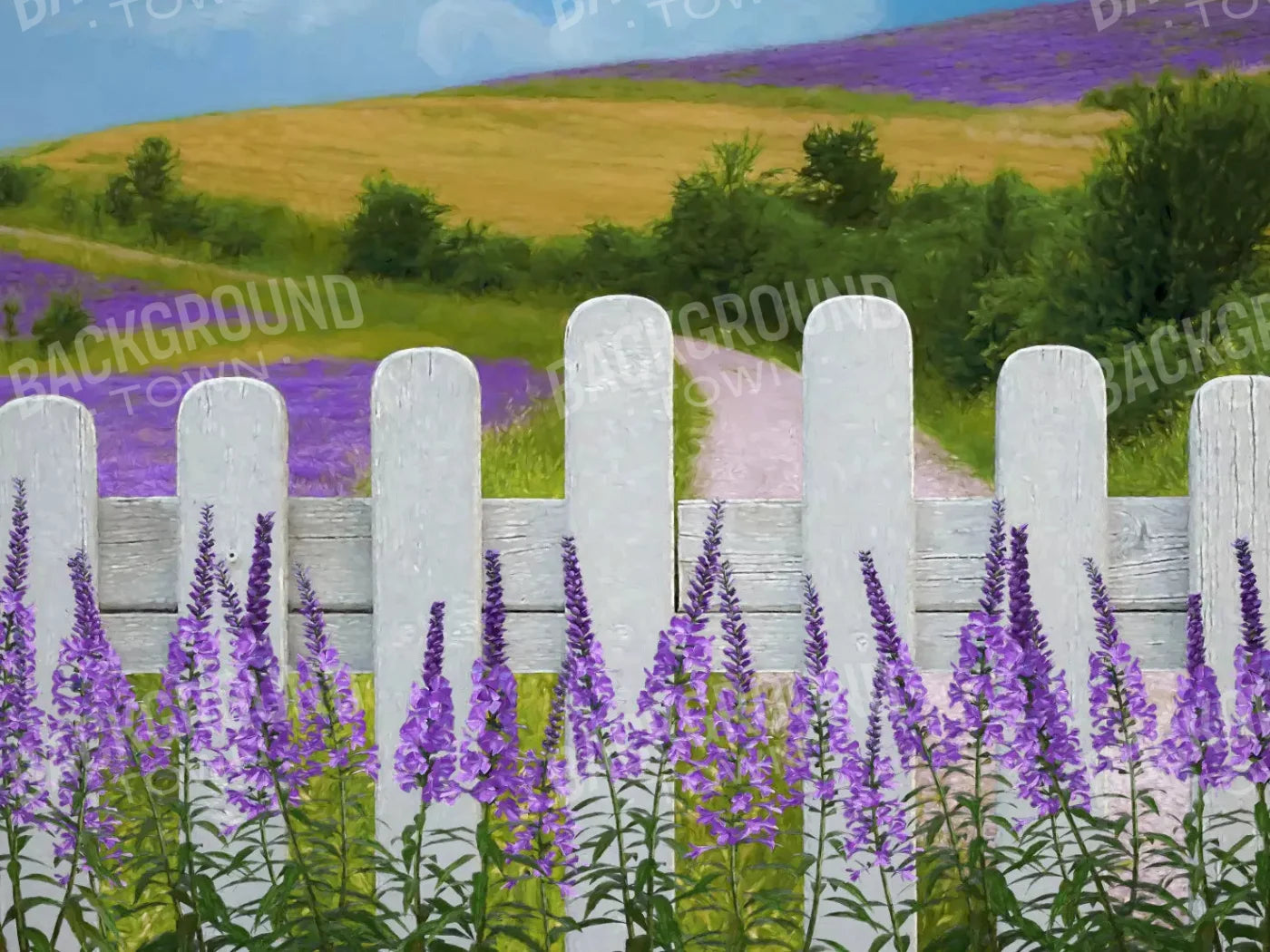 Lavender Fields 10X8 Fleece ( 120 X 96 Inch ) Backdrop