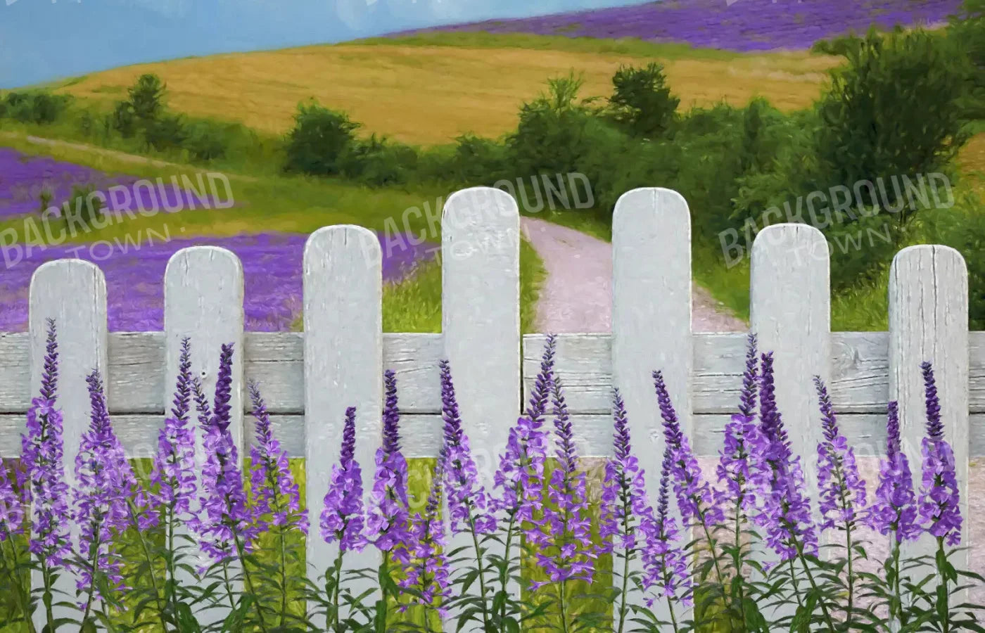 Lavender Fields 12X8 Ultracloth ( 144 X 96 Inch ) Backdrop