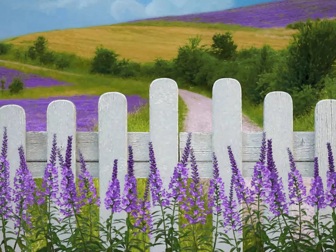 Lavender Fields 68X5 Fleece ( 80 X 60 Inch ) Backdrop