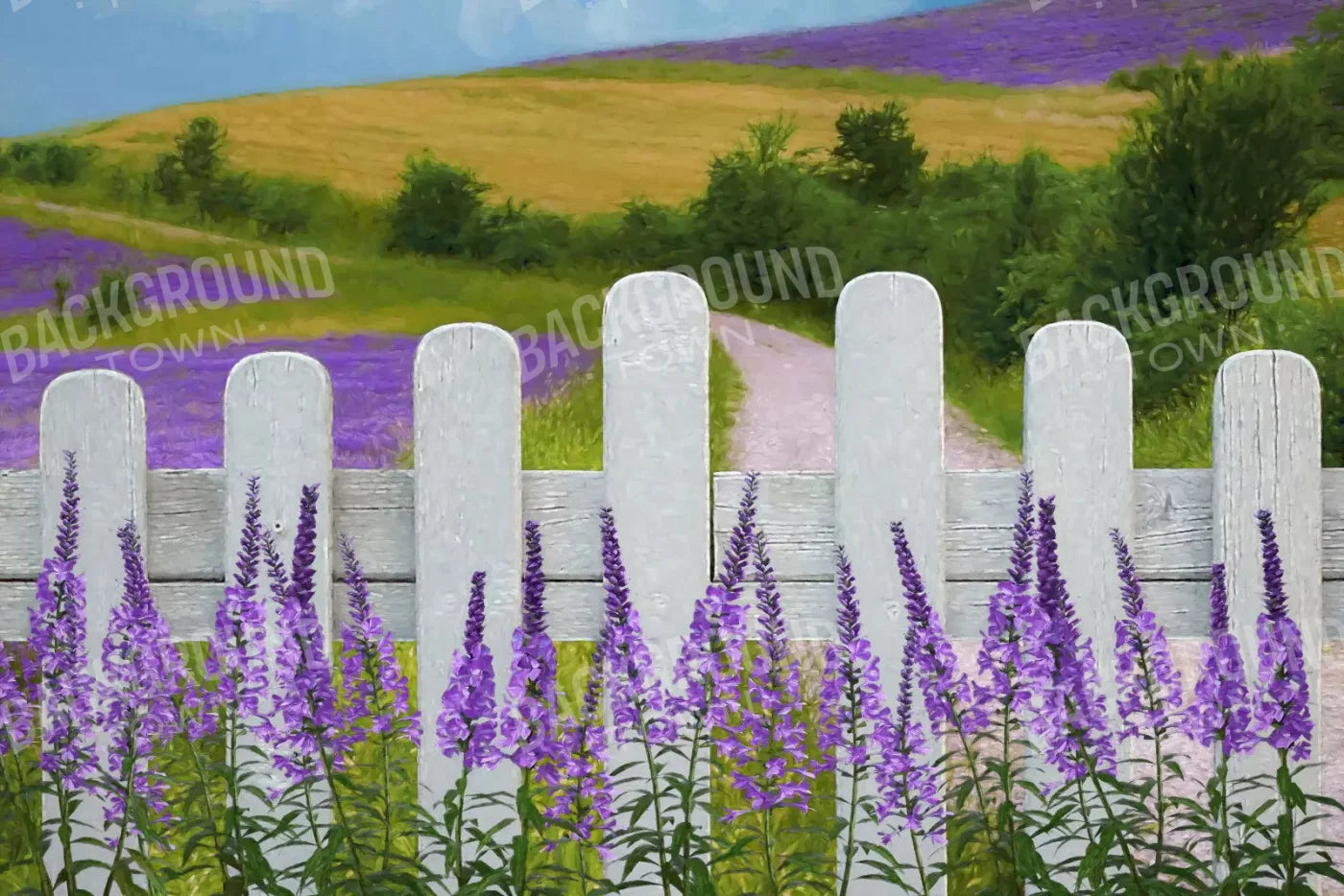 Lavender Fields 8X5 Ultracloth ( 96 X 60 Inch ) Backdrop