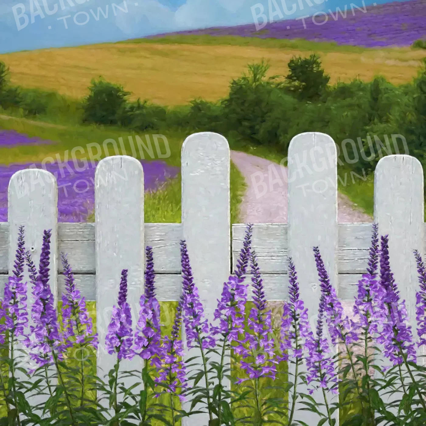 Lavender Fields 8X8 Fleece ( 96 X Inch ) Backdrop