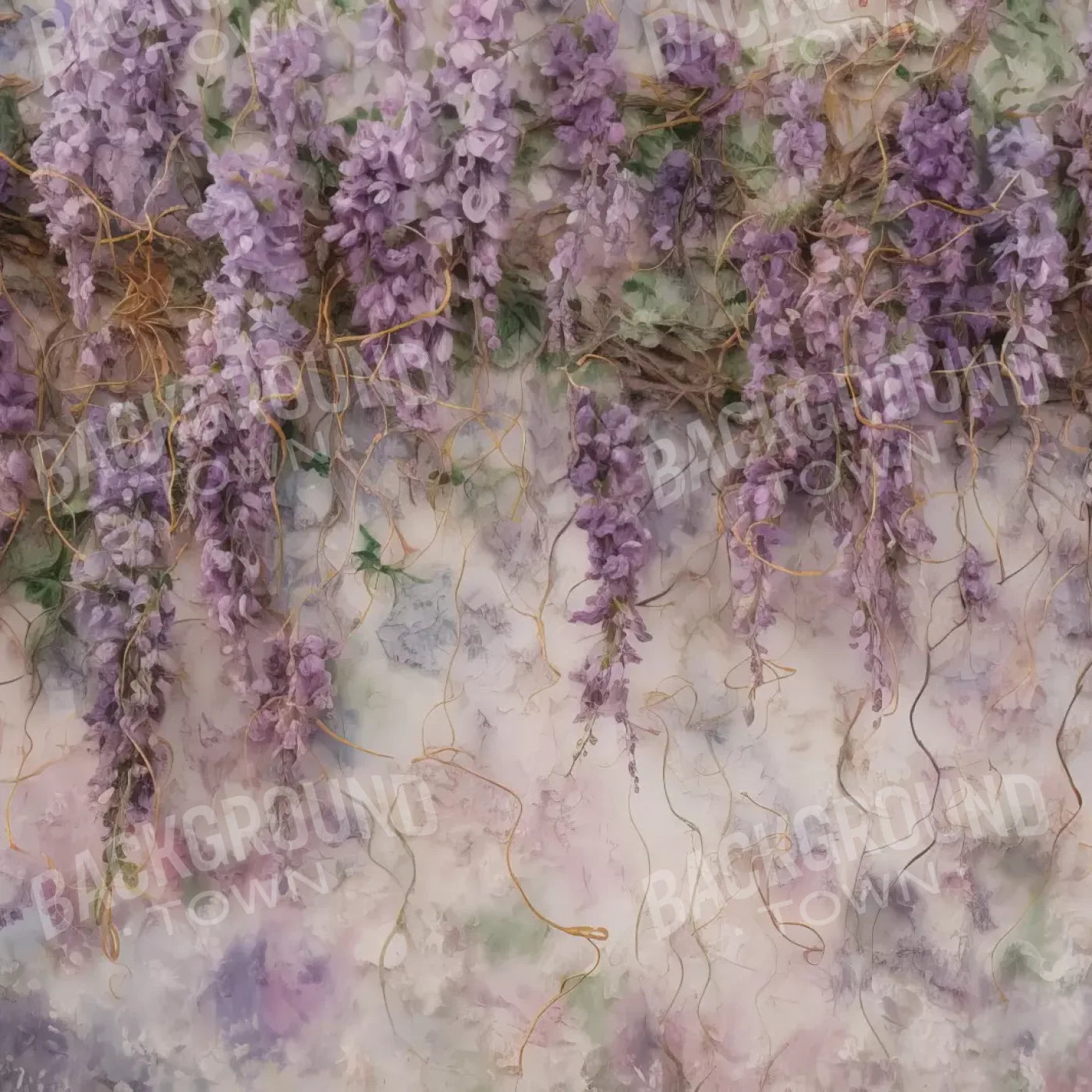 Lavender Flower Hanging Vines 10’X10’ Ultracloth (120 X Inch) Backdrop