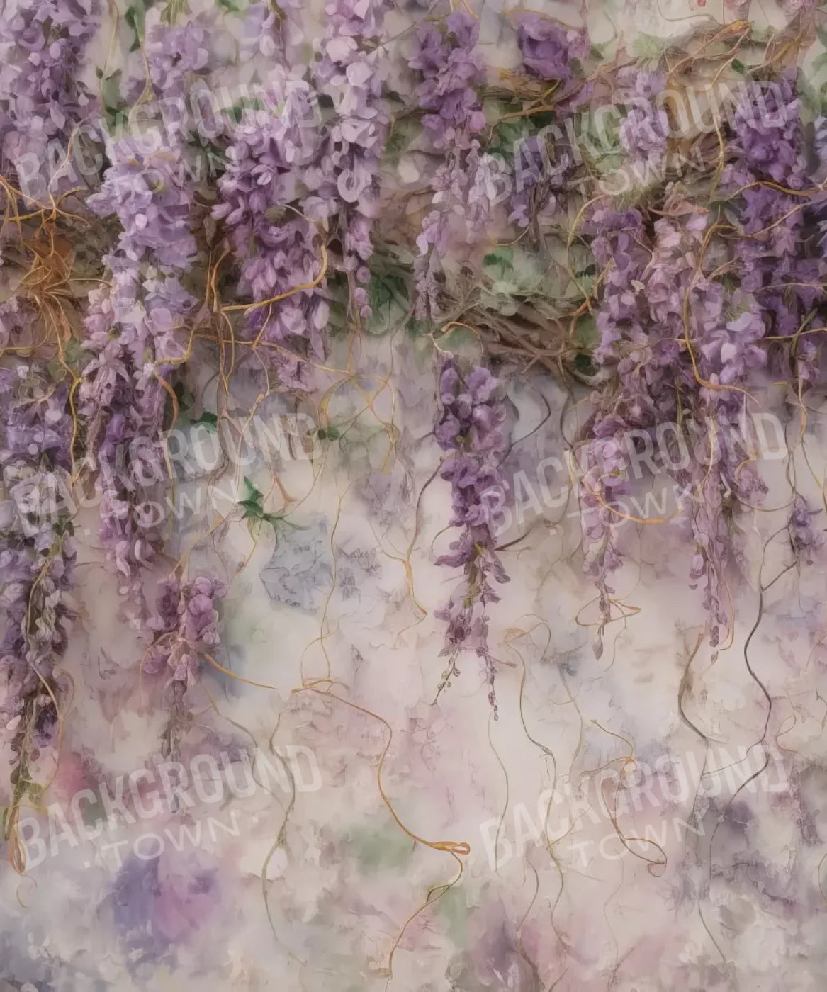 Lavender Flower Hanging Vines 10’X12’ Ultracloth (120 X 144 Inch) Backdrop