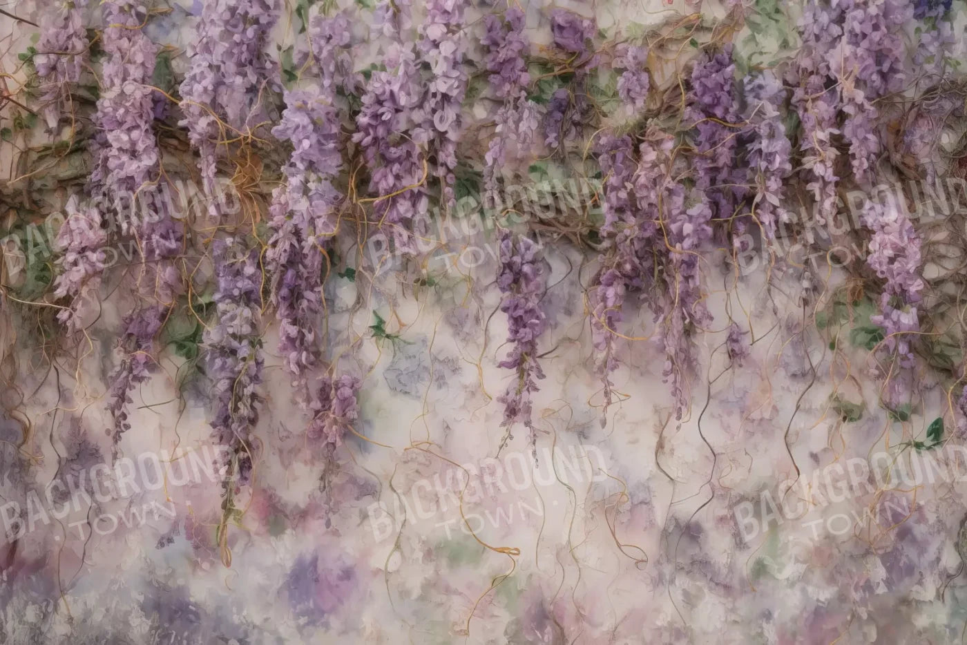 Lavender Flower Hanging Vines 12’X8’ Ultracloth (144 X 96 Inch) Backdrop