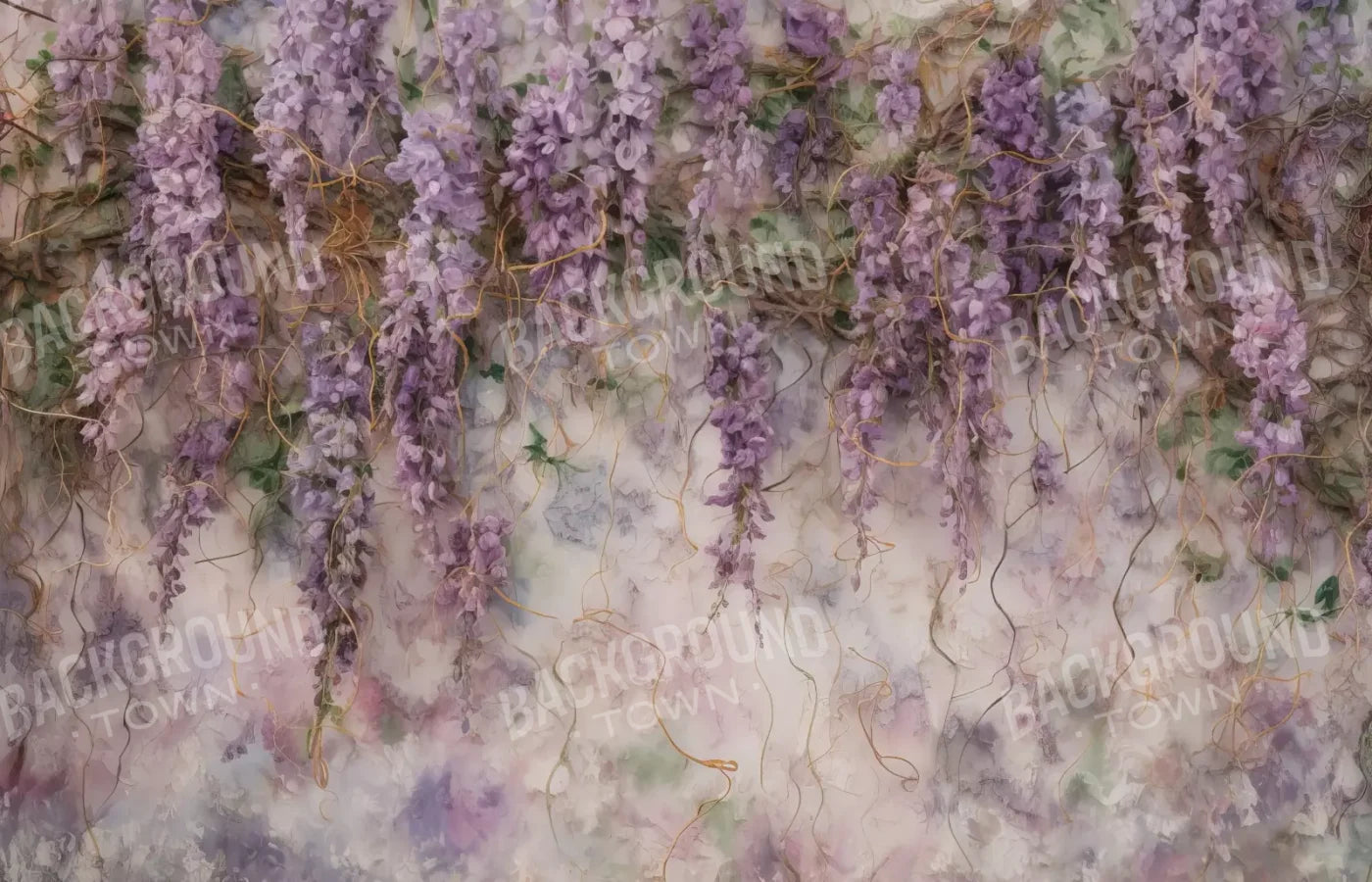 Lavender Flower Hanging Vines 14’X9’ Ultracloth (168 X 108 Inch) Backdrop