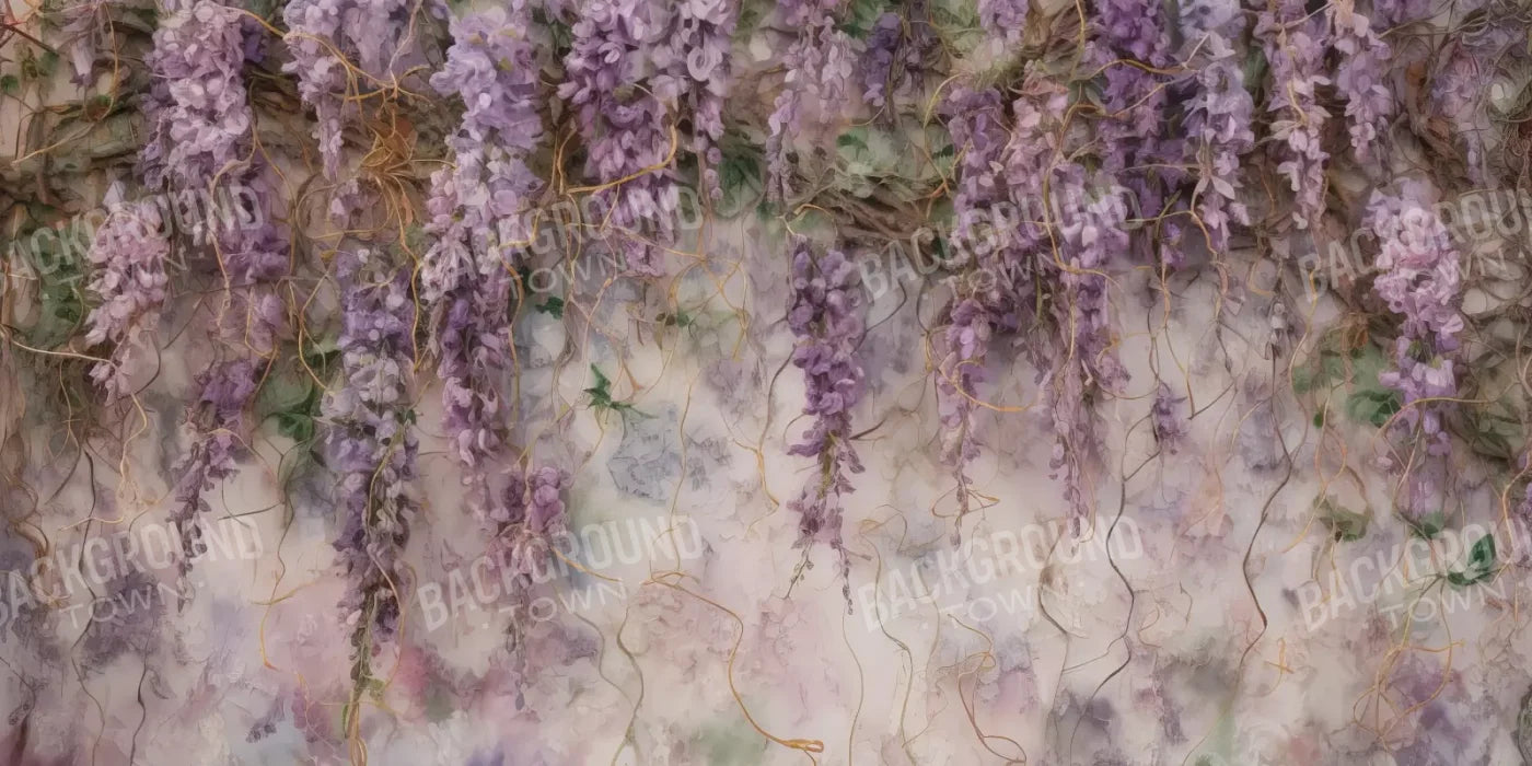 Lavender Flower Hanging Vines 16’X8’ Ultracloth (192 X 96 Inch) Backdrop