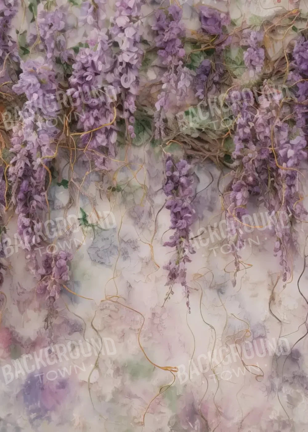 Lavender Flower Hanging Vines 5’X7’ Ultracloth (60 X 84 Inch) Backdrop