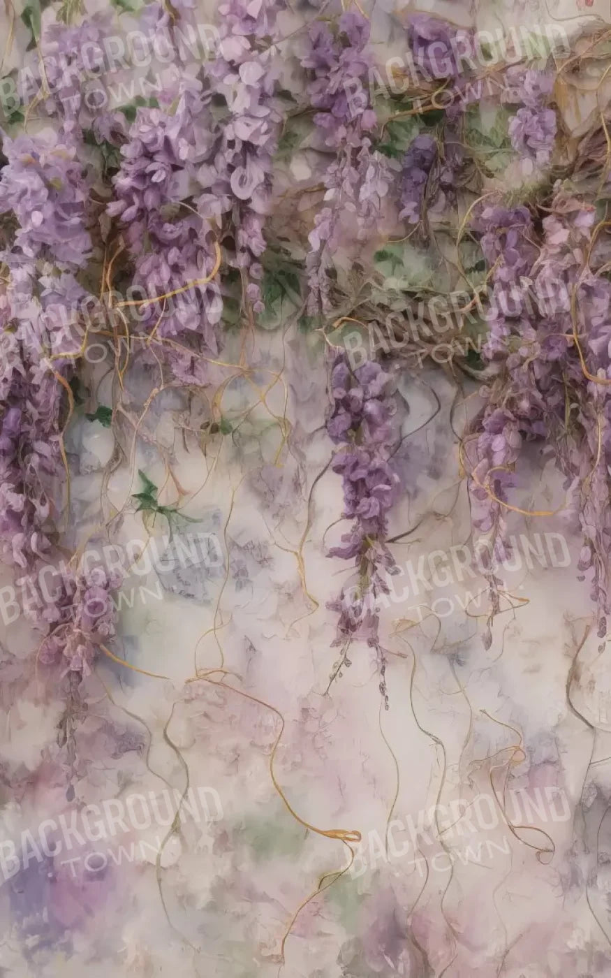 Lavender Flower Hanging Vines 5’X8’ Ultracloth (60 X 96 Inch) Backdrop