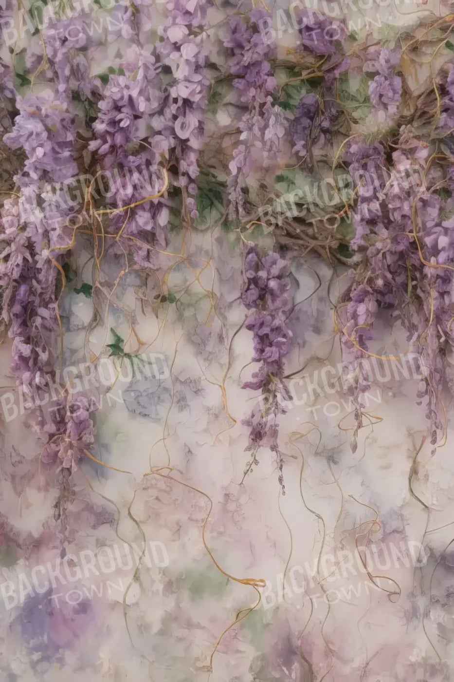 Lavender Flower Hanging Vines 8’X12’ Ultracloth (96 X 144 Inch) Backdrop