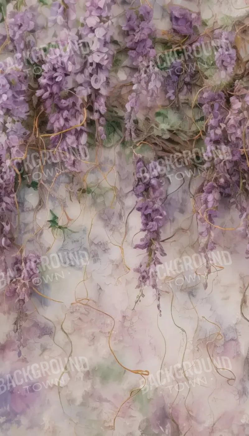 Lavender Flower Hanging Vines 8’X14’ Ultracloth (96 X 168 Inch) Backdrop