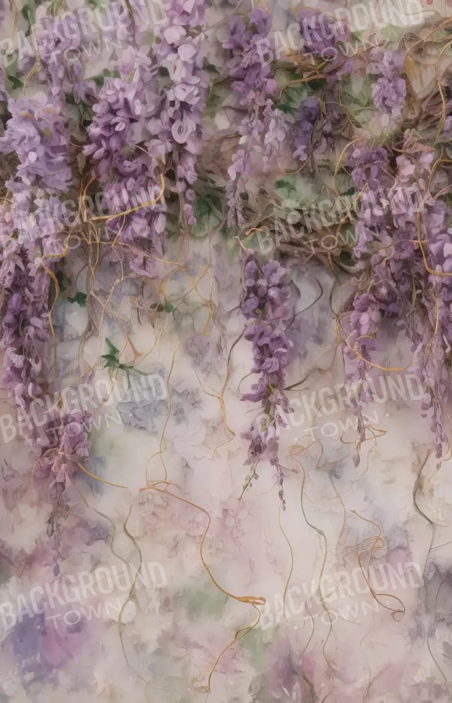 Lavender Flower Hanging Vines 9’X14’ Ultracloth (108 X 168 Inch) Backdrop