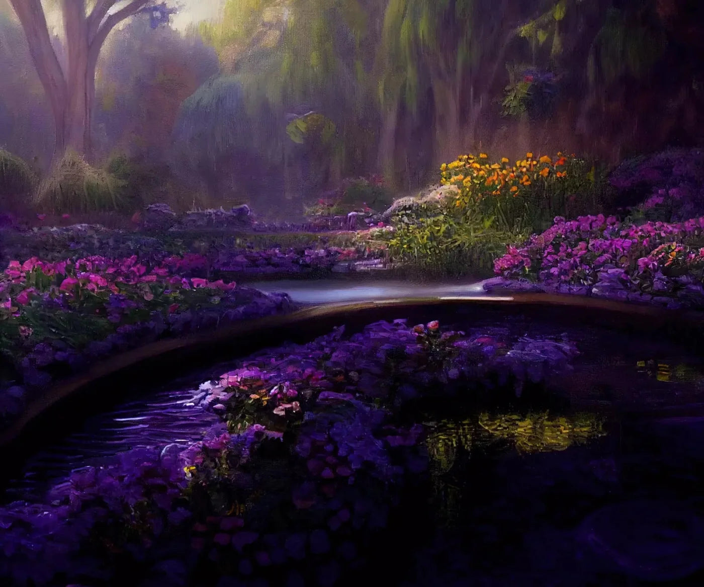 Lavendar Forest 5X42 Fleece ( 60 X 50 Inch ) Backdrop