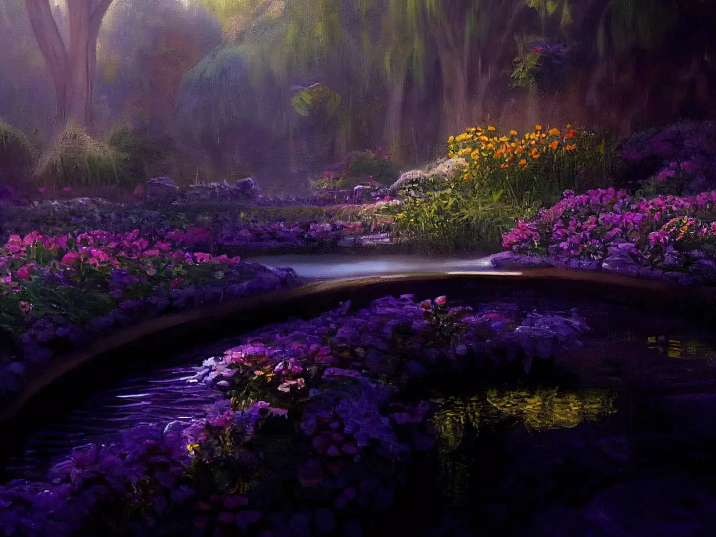 Lavendar Forest 68X5 Fleece ( 80 X 60 Inch ) Backdrop