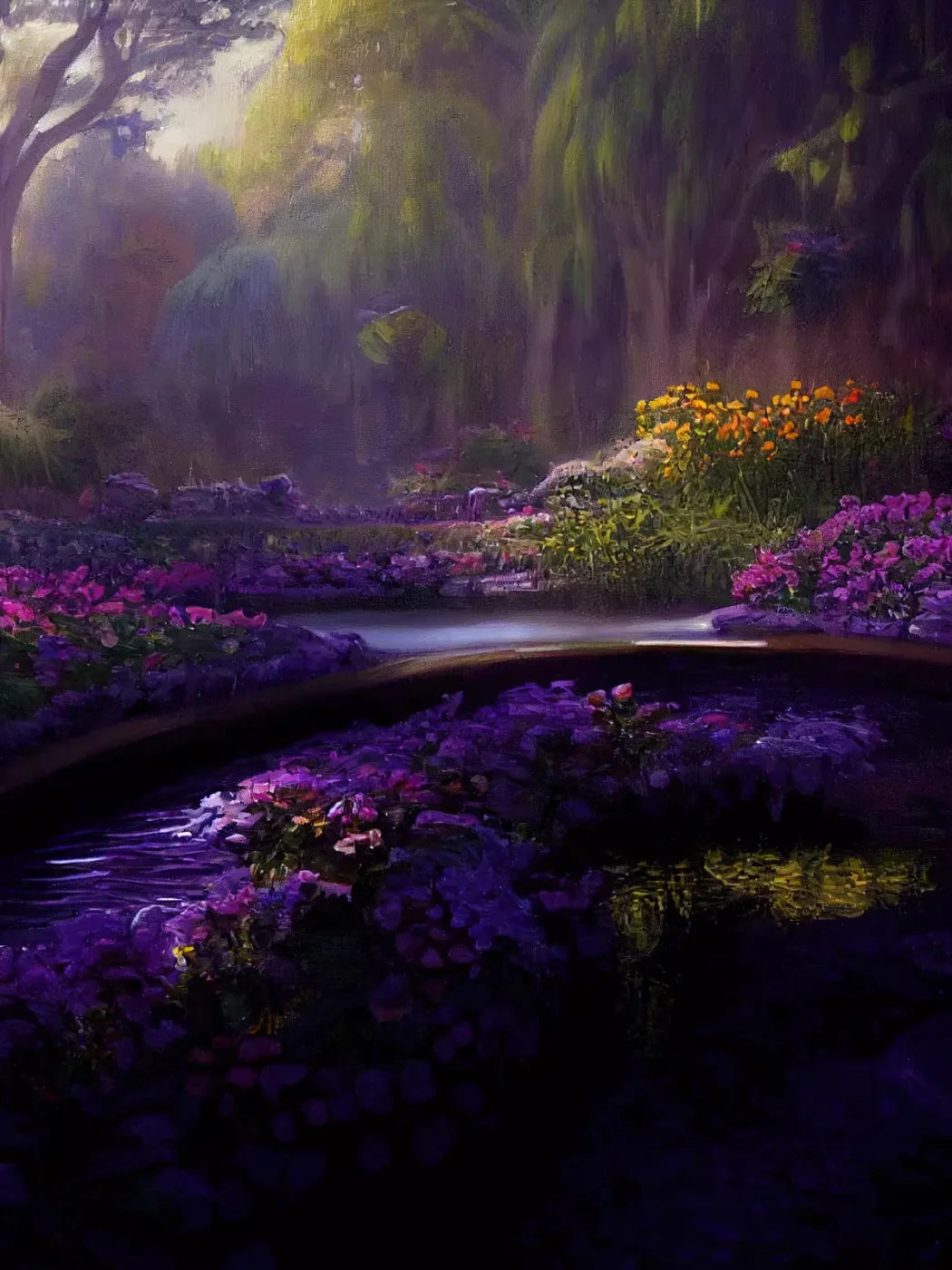 Lavendar Forest 8X10 Fleece ( 96 X 120 Inch ) Backdrop