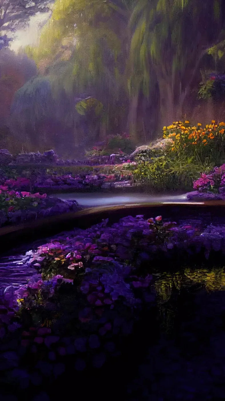 Lavendar Forest 8X14 Ultracloth ( 96 X 168 Inch ) Backdrop
