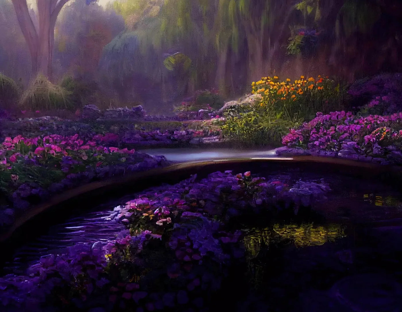 Lavendar Forest 8X6 Fleece ( 96 X 72 Inch ) Backdrop
