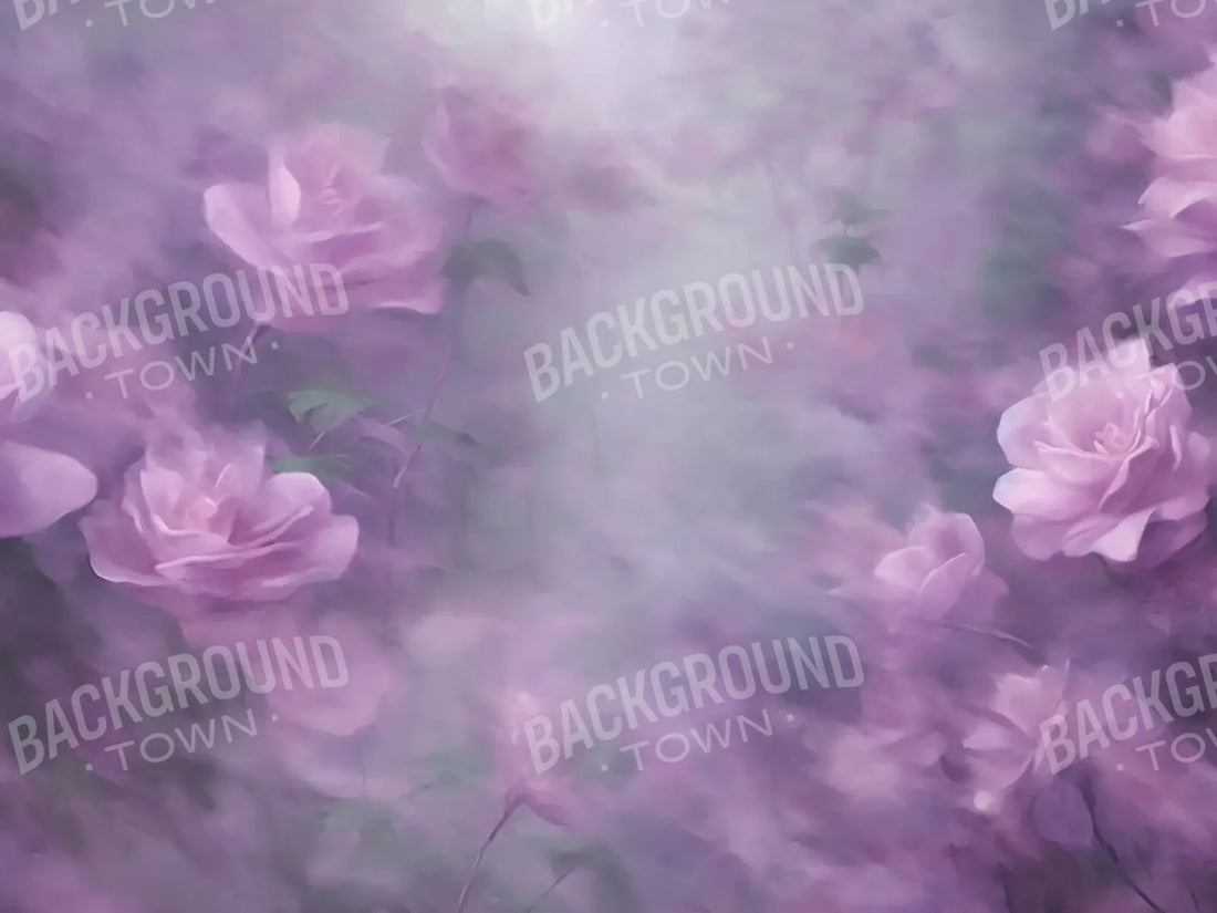 Lavender Roses 6’8x5’ Fleece (80 x 60 inch) Backdrop