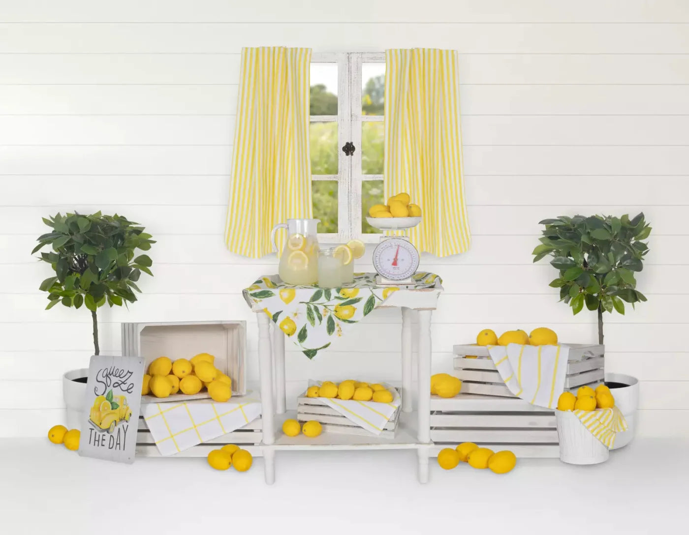 Lemonade Stand 8X6 Fleece ( 96 X 72 Inch ) Backdrop