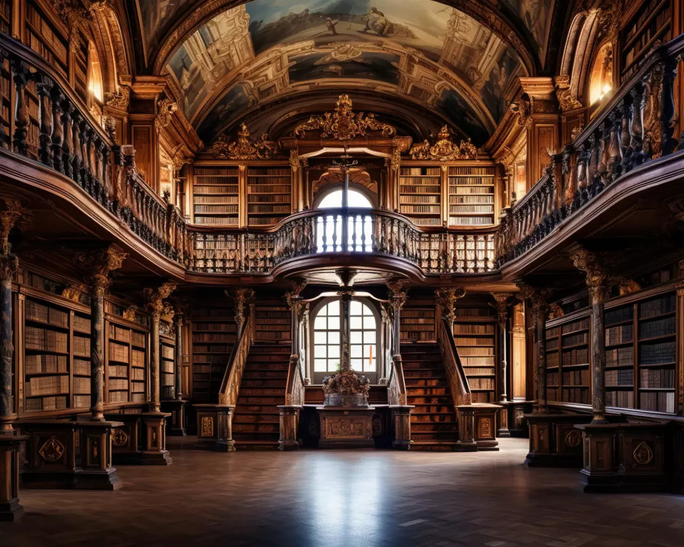 Library Hall I 10’X8’ Fleece (120 X 96 Inch) Backdrop