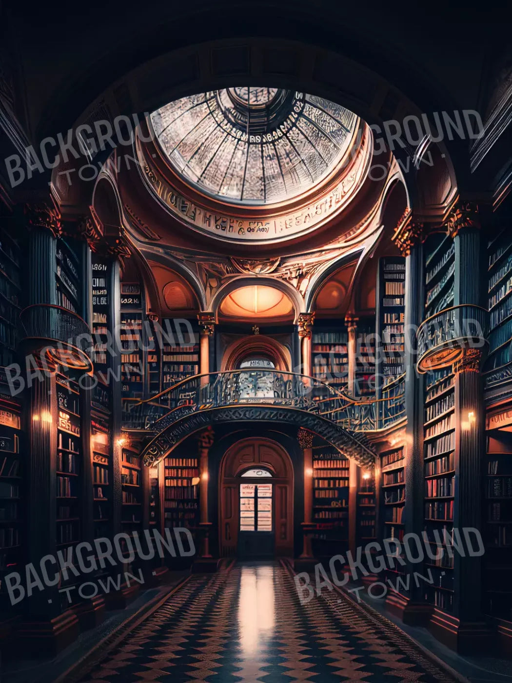 Library Ll 5X68 Fleece ( 60 X 80 Inch ) Backdrop