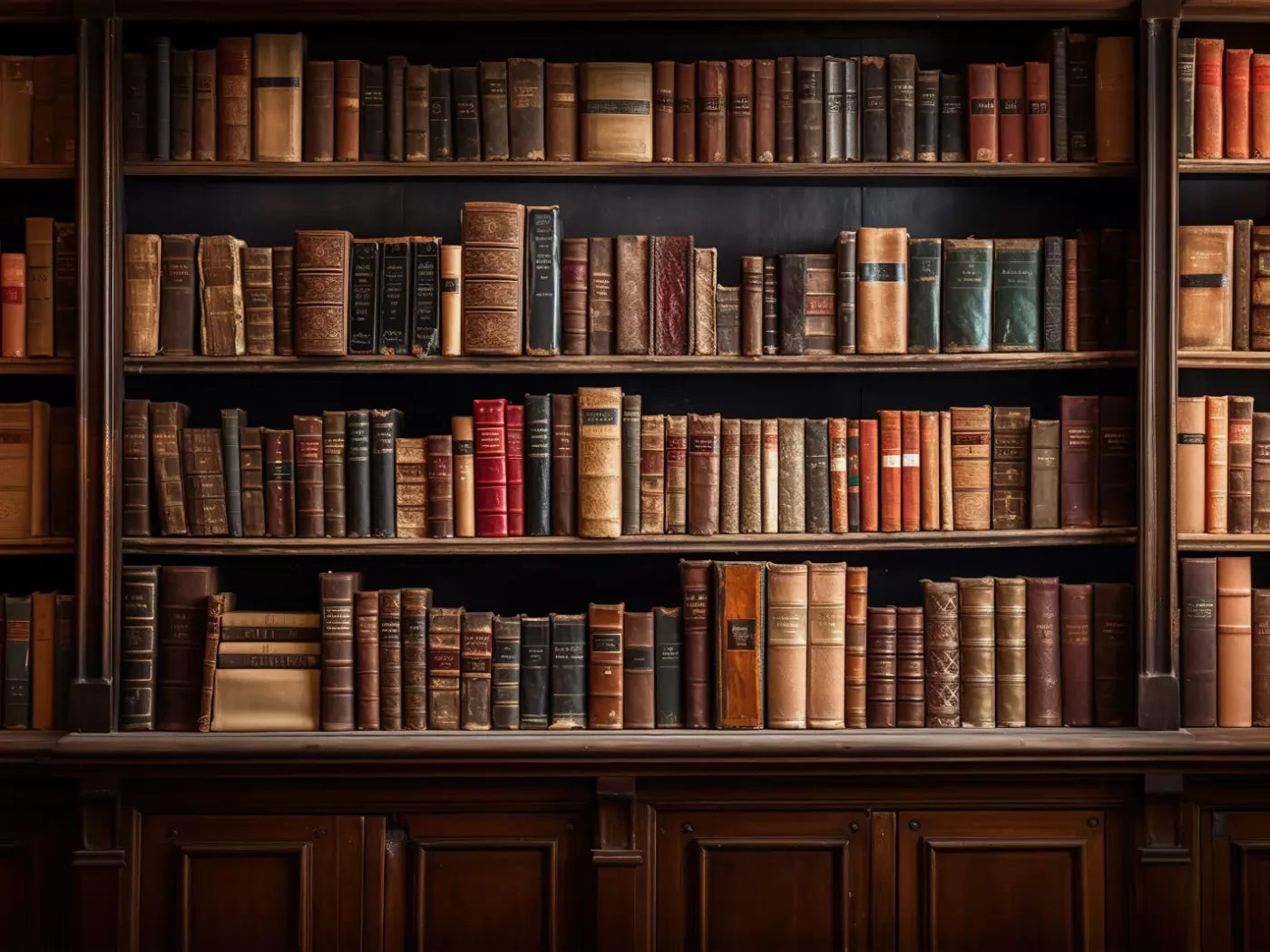 Library Wall 68X5 Fleece ( 80 X 60 Inch ) Backdrop