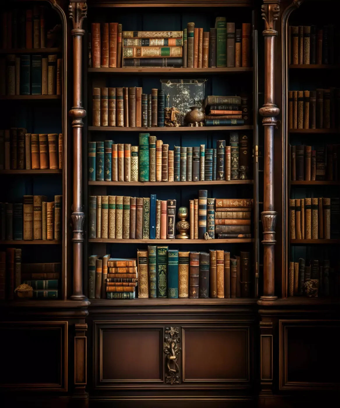 Library Wall Vertical 10X12 Ultracloth ( 120 X 144 Inch ) Backdrop