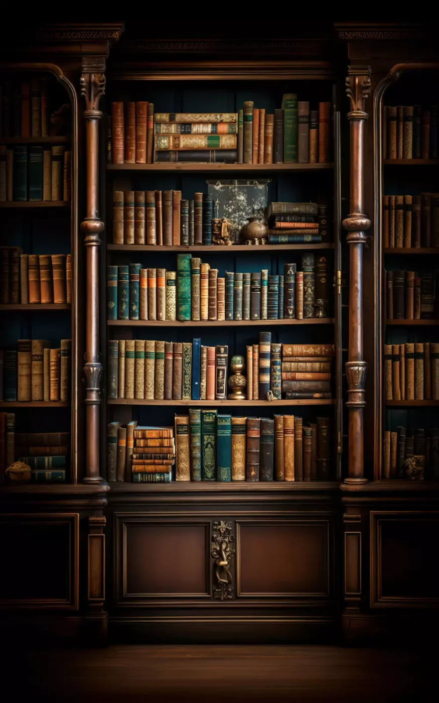 Library Wall Vertical 5X8 Ultracloth ( 60 X 96 Inch ) Backdrop