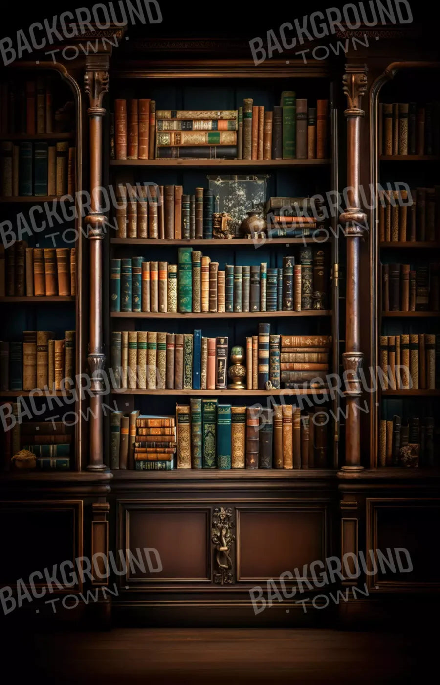 Library Wall Vertical 9X14 Ultracloth ( 108 X 168 Inch ) Backdrop