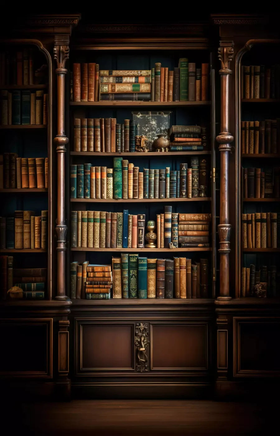 Library Wall Vertical 9X14 Ultracloth ( 108 X 168 Inch ) Backdrop