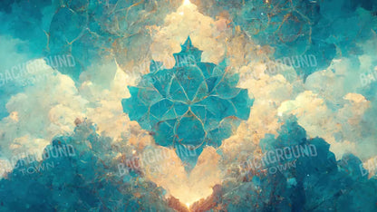 Light Blue Nebula 14X8 Ultracloth ( 168 X 96 Inch ) Backdrop