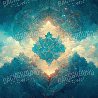 Light Blue Nebula 8X8 Fleece ( 96 X Inch ) Backdrop