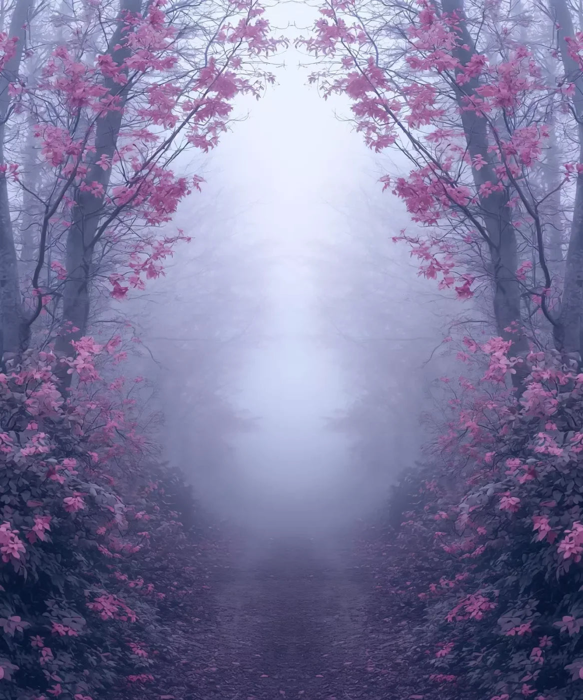 Light Pink Burning Bush Walk 10’X12’ Ultracloth (120 X 144 Inch) Backdrop