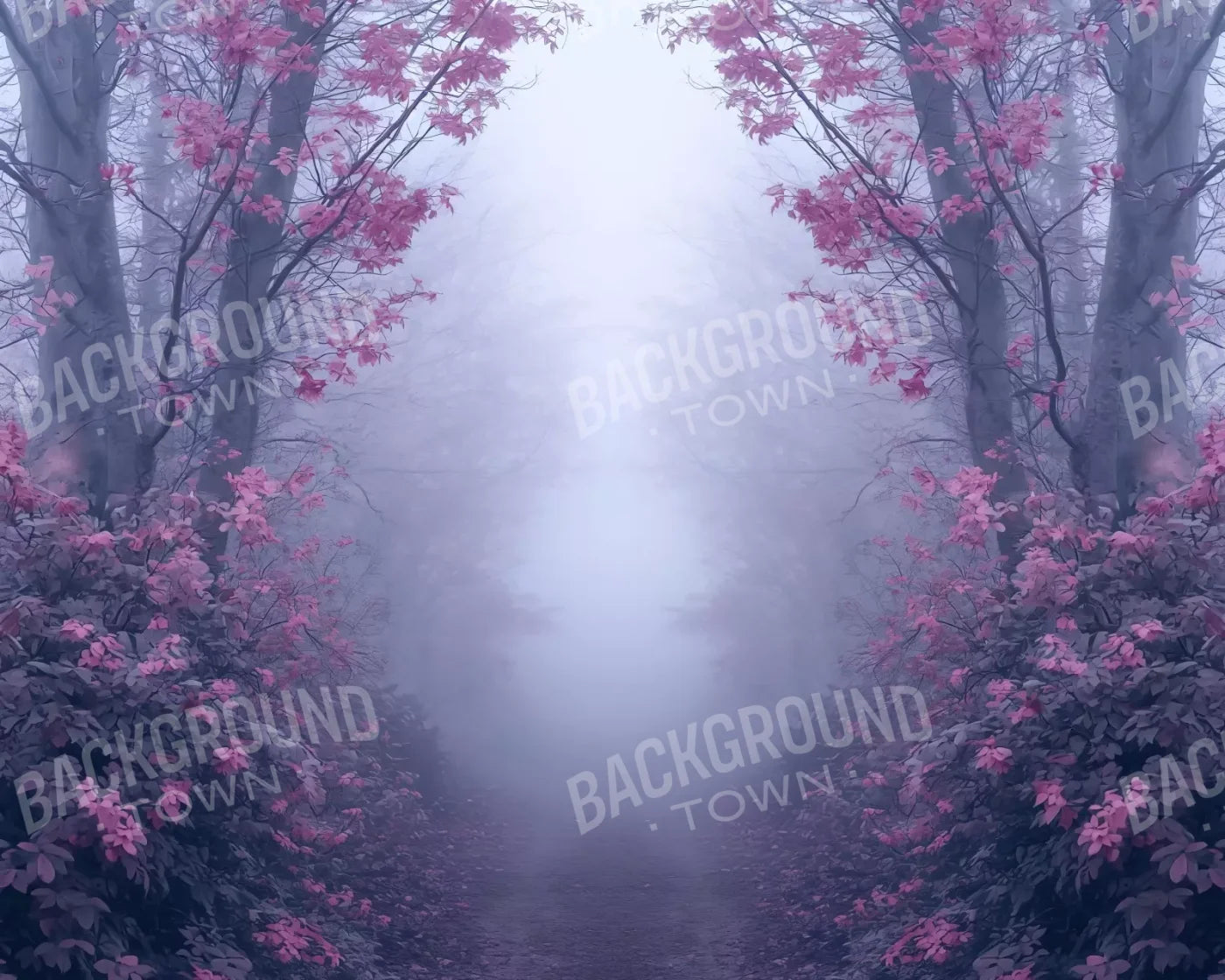 Light Pink Burning Bush Walk 10’X8’ Fleece (120 X 96 Inch) Backdrop