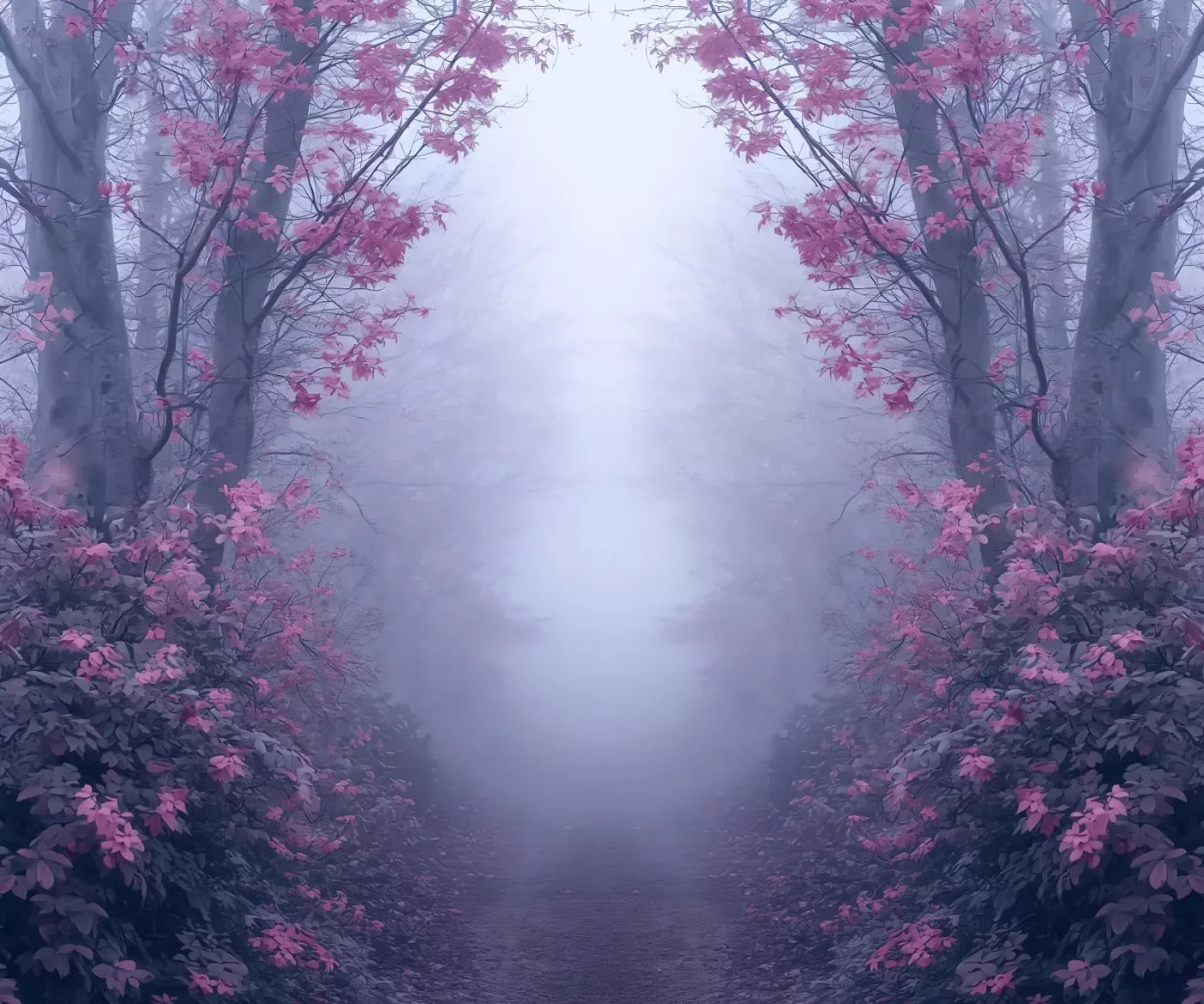 Light Pink Burning Bush Walk 12’X10’ Ultracloth (144 X 120 Inch) Backdrop