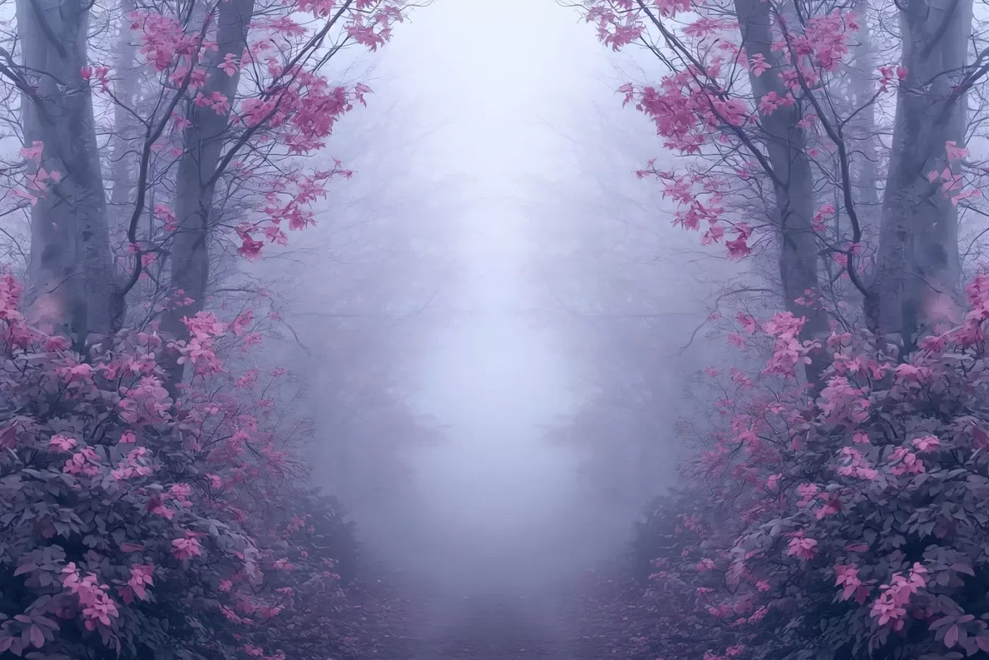 Light Pink Burning Bush Walk 12’X8’ Ultracloth (144 X 96 Inch) Backdrop